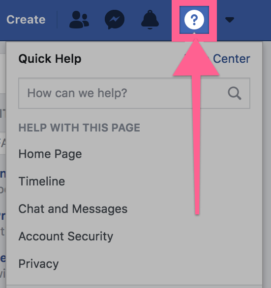 Facebook Help Center